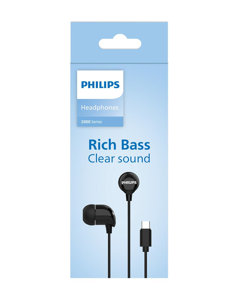 PHILIPS TAE2146BK - Cuffie in ear Philips USB-C