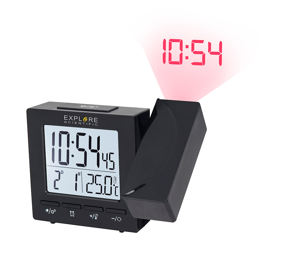 EXPLORE SCIENTIFIC RDP1001BLACK - Digitaluhr mit Projektionsfunktion