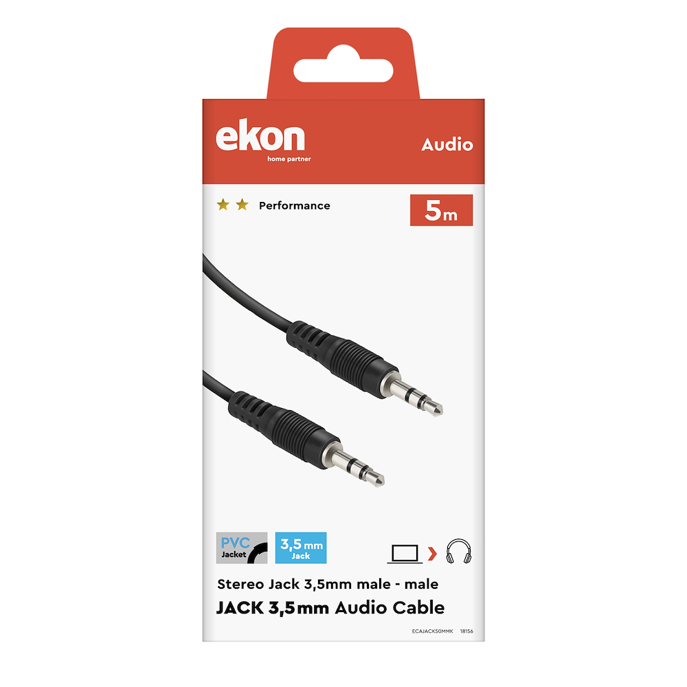 EKON ECAJACK50MMK - Cavo Audio 3,5mm 5 m