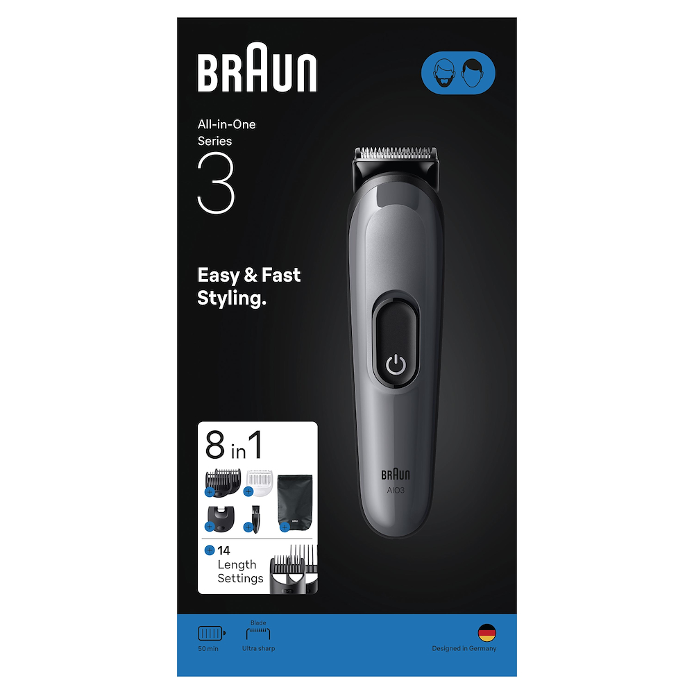 BRAUN AIO3540 - Braun All-In-One Trimmer Series 3 mit 8in1 BRAUN AIO3540 - Braun All-In-One Trimmer Series 3 mit 8in1