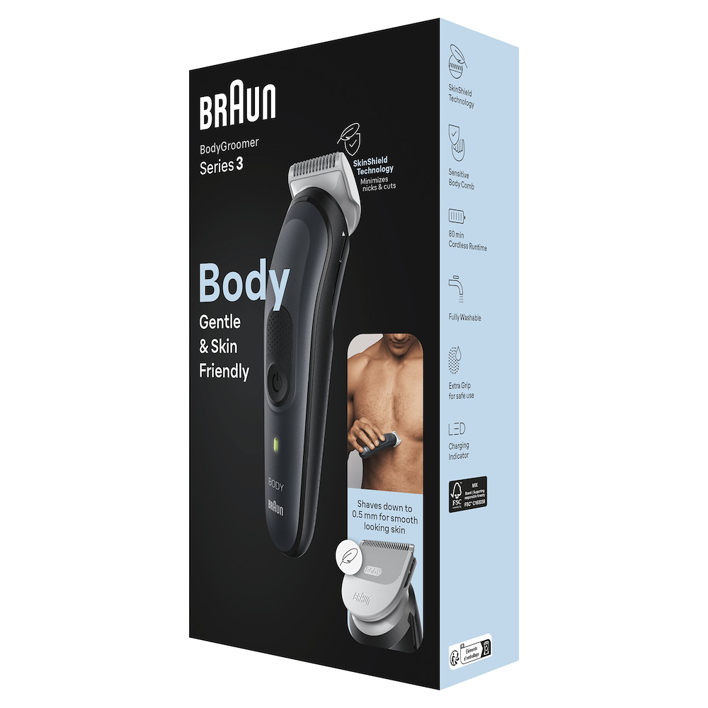 BRAUN BG3340 - Körpertrimmer für Männer mit SkinShield