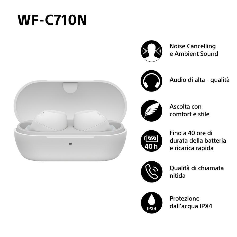 SONY WFC710NW - Cuffie True Wireless con NC Bianche