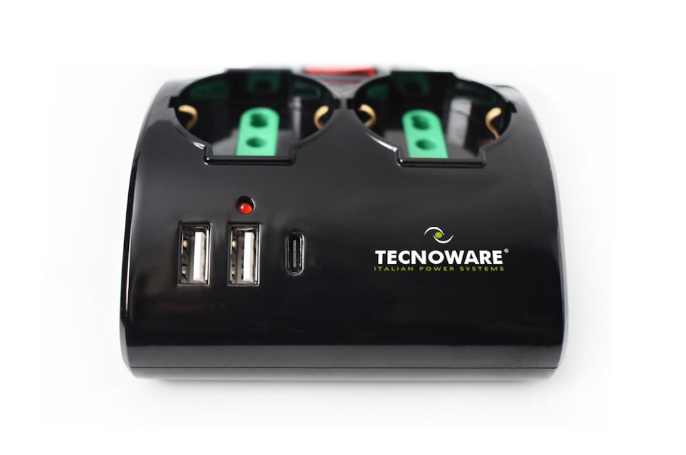 TECNOWARE FMP4IIGUSB - Steckdosenleiste 2 USB und 1 USB-C