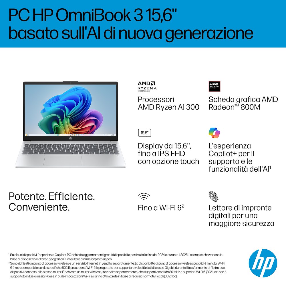 HP OMNIBOOK3NGAI15FN0012NL - 15,6" AI Notebook