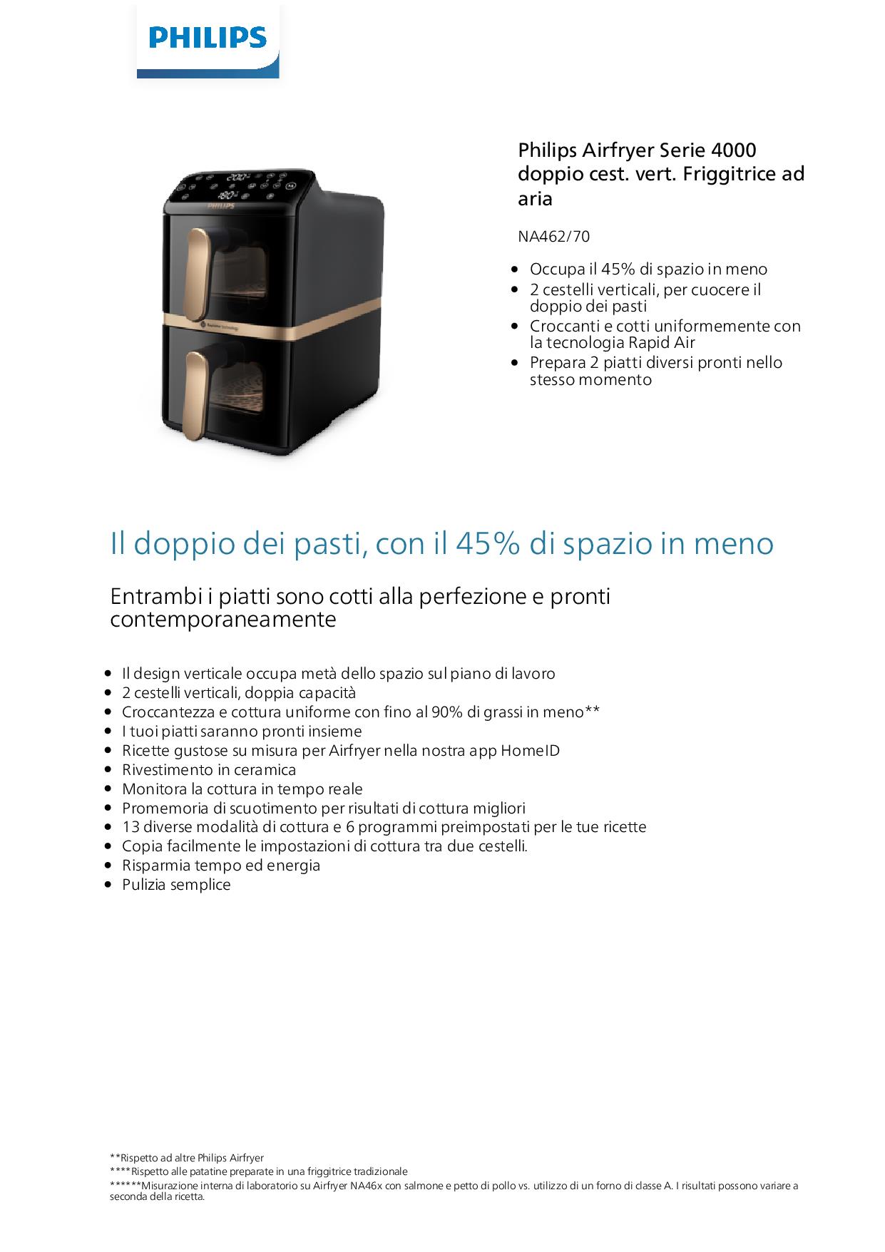 PHILIPS NA462 - Friggitrice ad Aria 10L