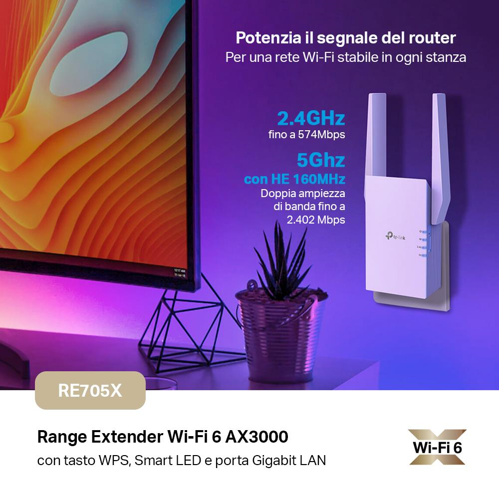 TP-LINK RE705X - Range Extender WiFi 6