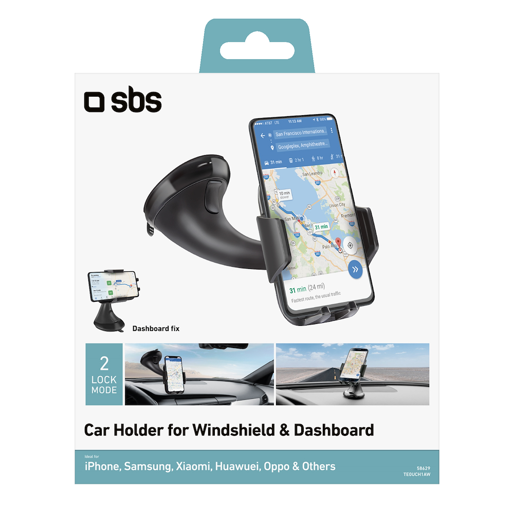 SBS TE0UCH1AW - Supporto auto universale per smartphone