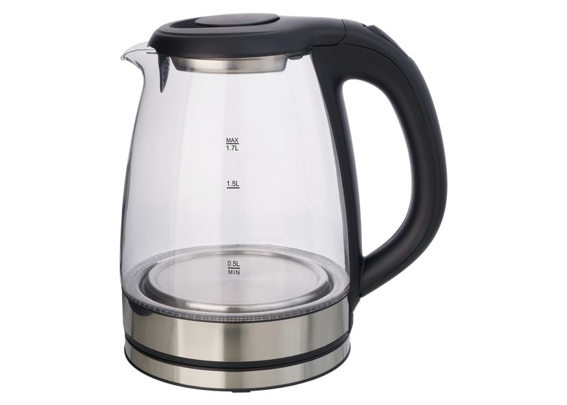 EVA EK9027 - EK9027 Bollitore Vetro-Acciaio Inox 1,7 L