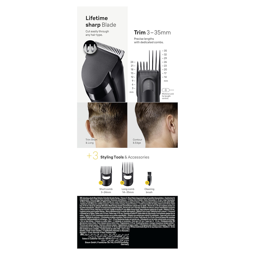BRAUN HC5530 - Braun Haarschneider Serie 5 mit 3 Styling-Werkzeugen