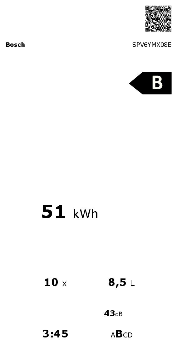 BOSCH SPV6YMX08E - Bosch 45 cm Einbau-Geschirrspüler Serie 6