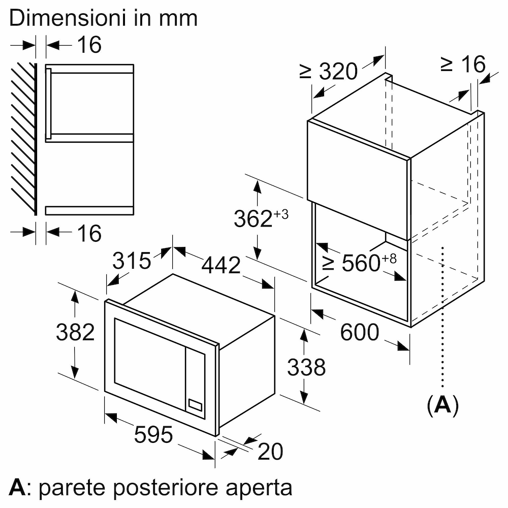 BOSCH BFL623MB4 - Microonde da incasso 38cm