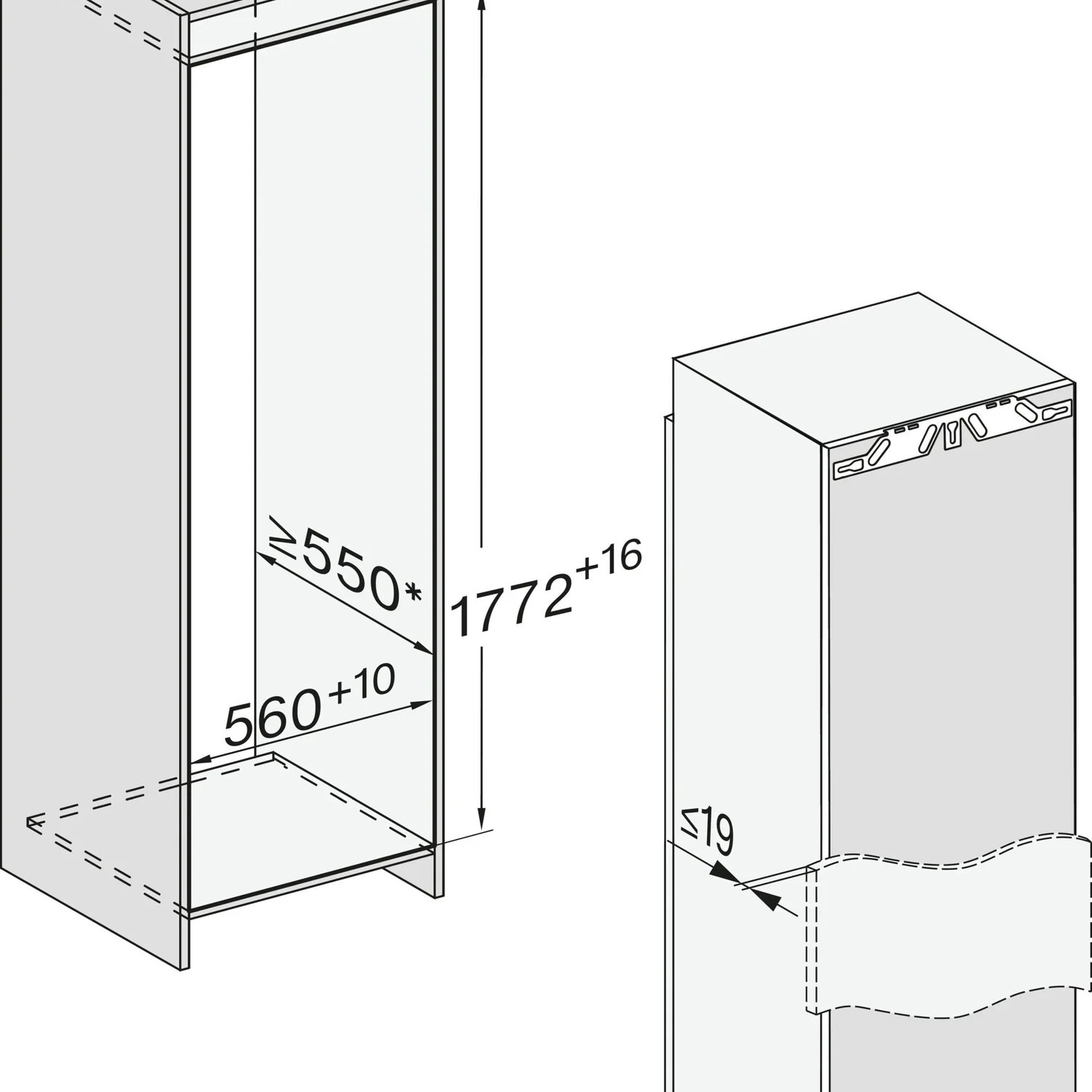 MIELE K7737D - Miele K7737D Einbaukühlschrank