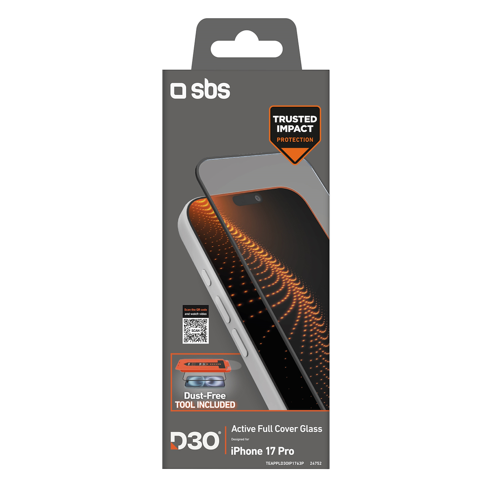 SBS TEAPPLD3OIP1763P - Protezione Schermo D3O iPhone 17 Pro