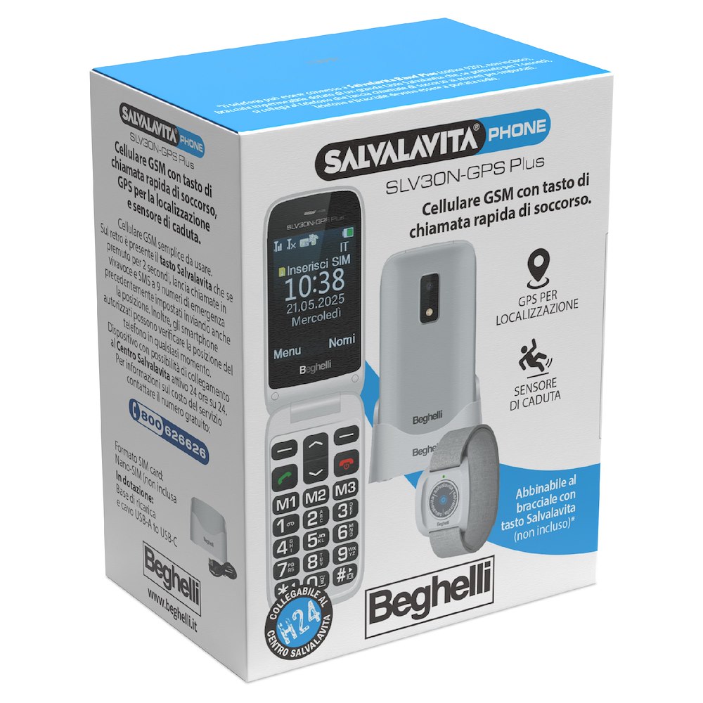 BEGHELLI 9201N - Cellulare Senior GPS Plus