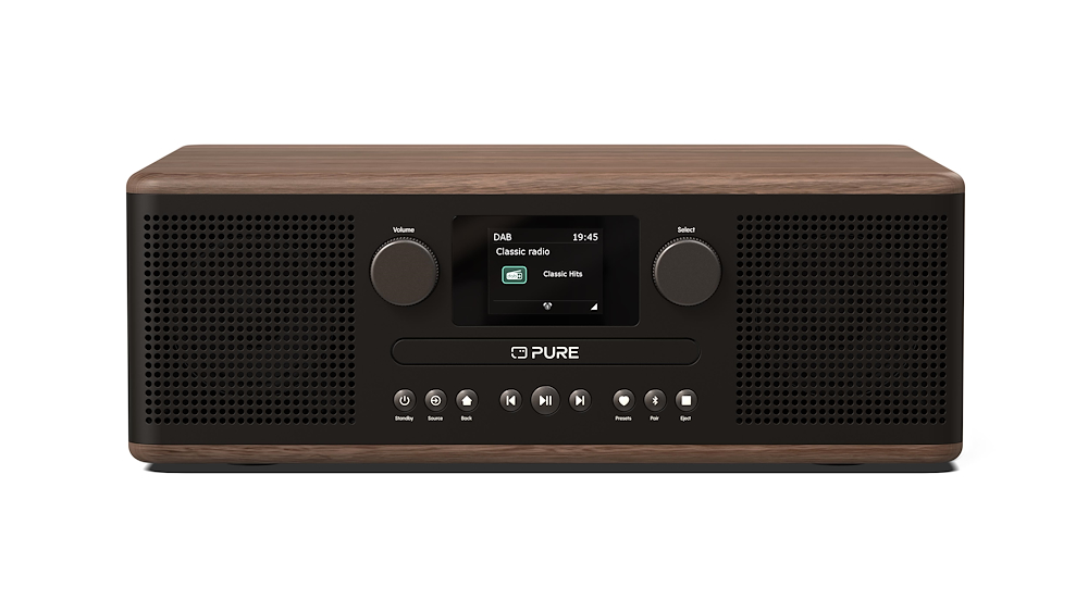 PURE 252985 - Classic C-D6 DAB+/FM CD-Player COFFEE BLACK/WALNUT