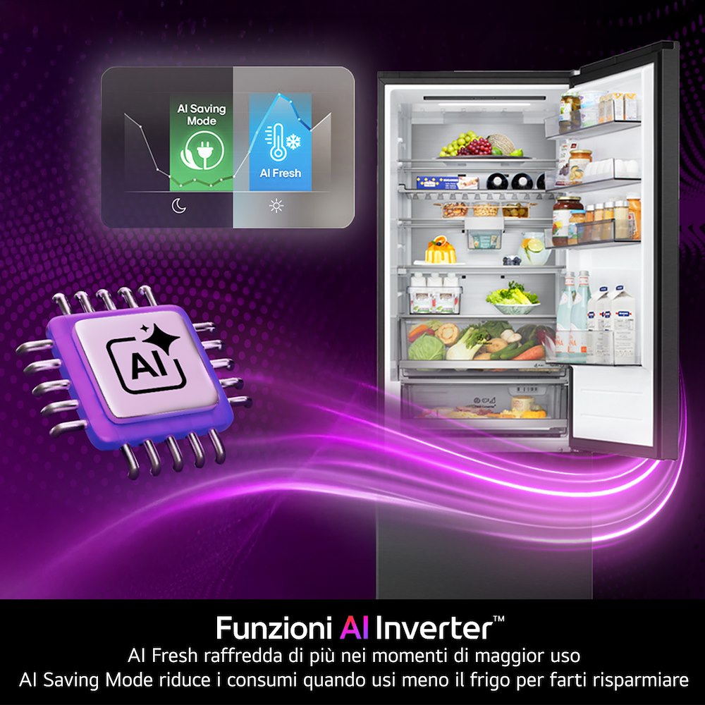 LG GBBS312CPY - Kombikühlschrank 333L AI Inverter