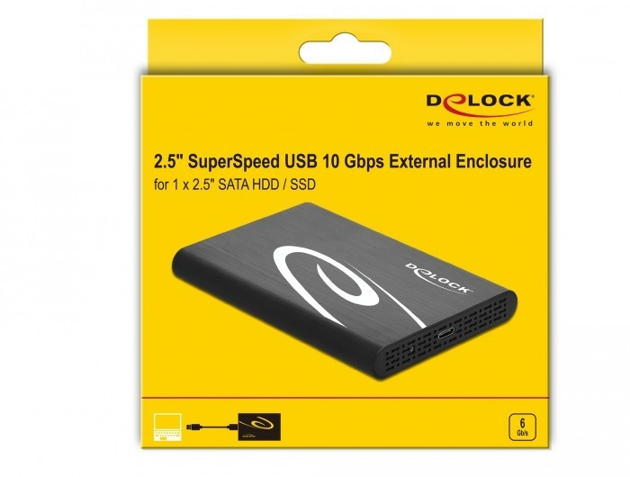 DELOCK 42610 - Delock Externe Gehäuse für 2.5″ SATA HDD/SSD DELOCK 42610 - Delock Externe Gehäuse für 2.5″ SATA HDD/SSD