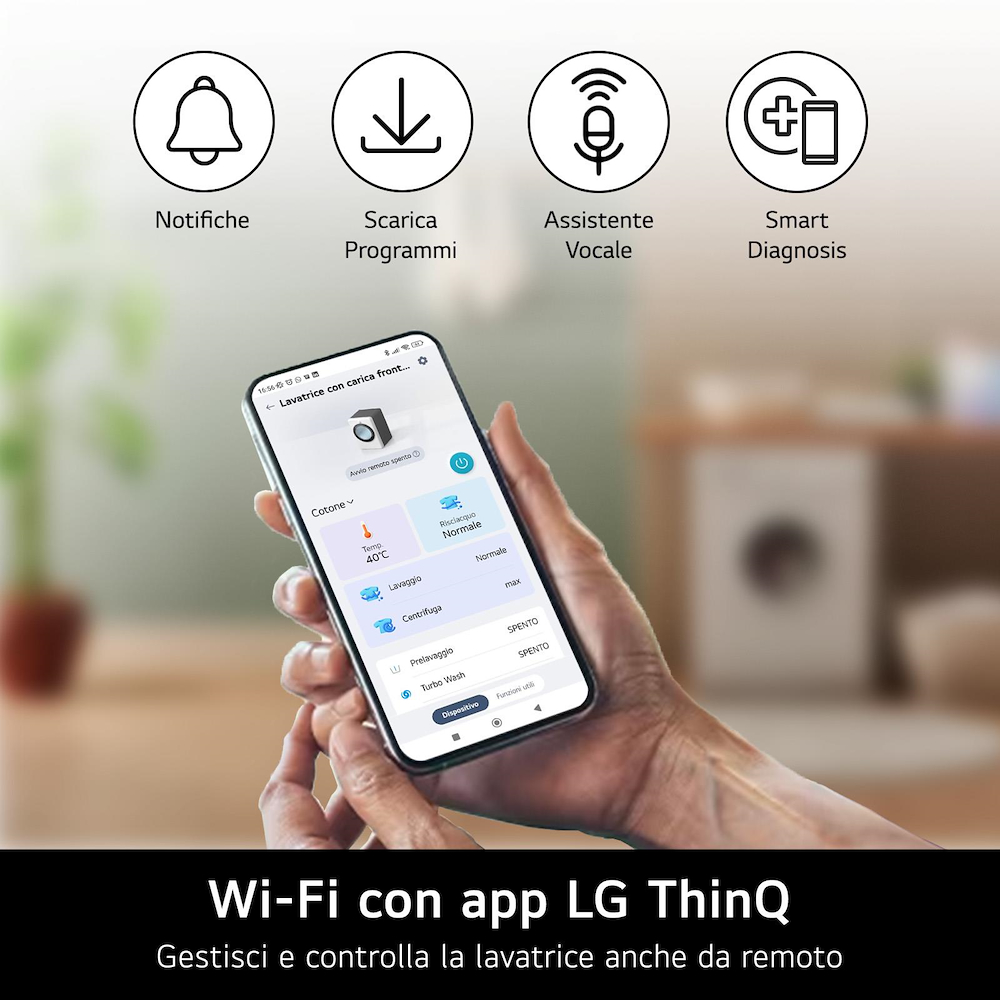 LG F4NX1008NWK - Lavatrice  Smart 8kg Classe A Wi-Fi