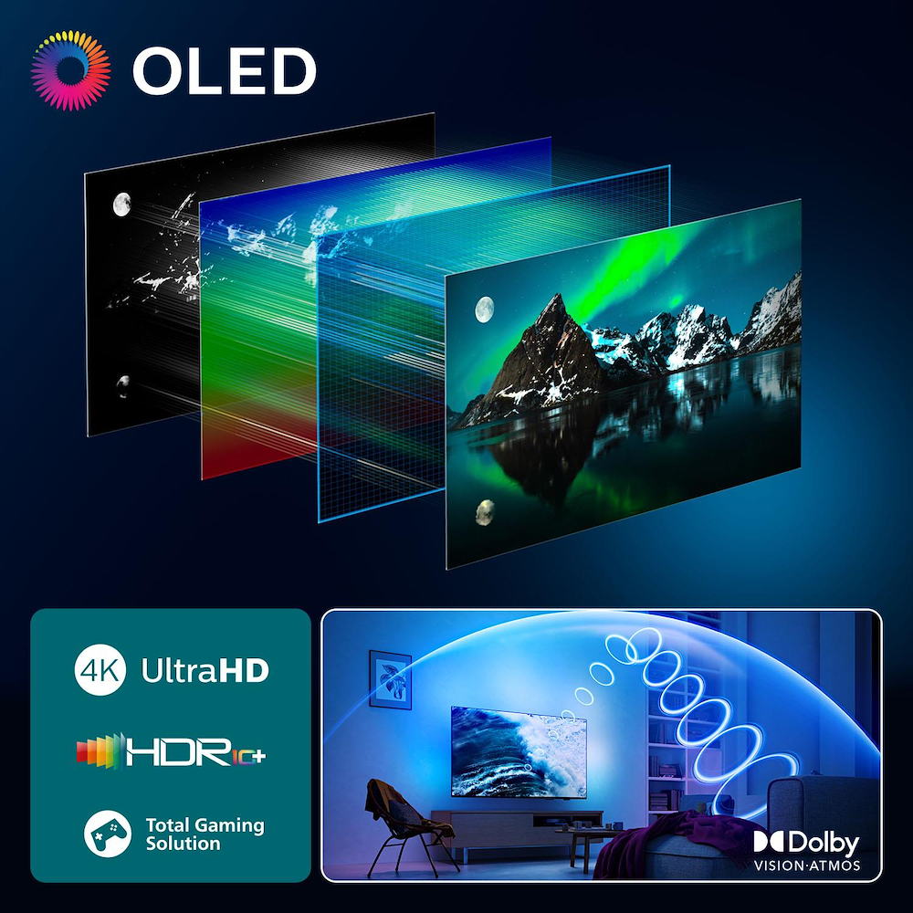 PHILIPS 55OLED820 - 4K Ambilight TV 55"
