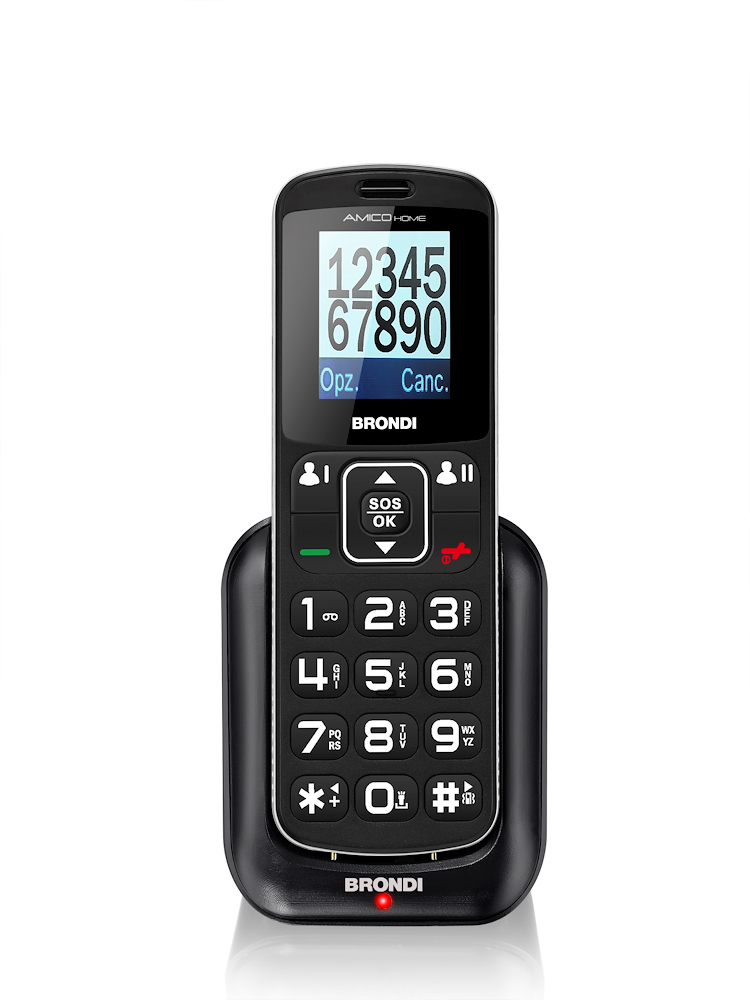 BRONDI AMICOHOMENERO - Telefono Senior 1.77" Nero con SOS