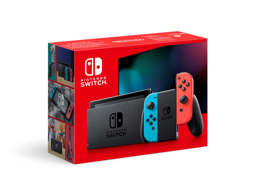 NINTENDO 10010738 - Nintendo Switch mit roten und blauen Joy-Cons