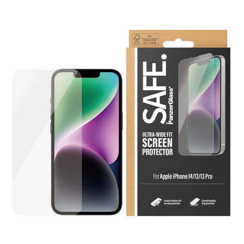PANZERGLASS BULKSAFE95148 - SAFE. BY  SCREEN PROTECTOR APPLE IPHONE 14 | 13 | 13 PRO | ULTRA-WIDE FIT