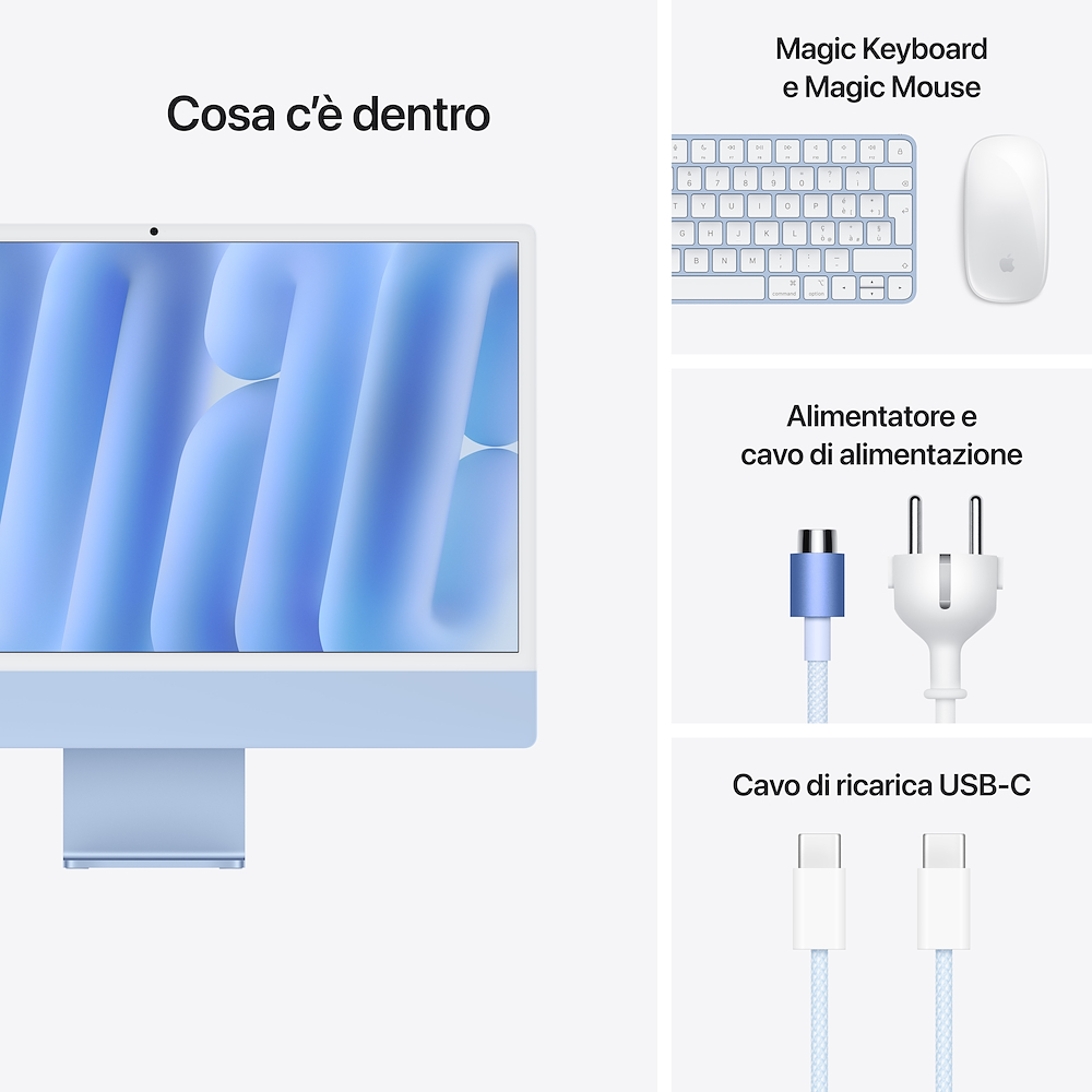 APPLE MWUF3TA - iMac 24'' 4.5K M4 8-core blu