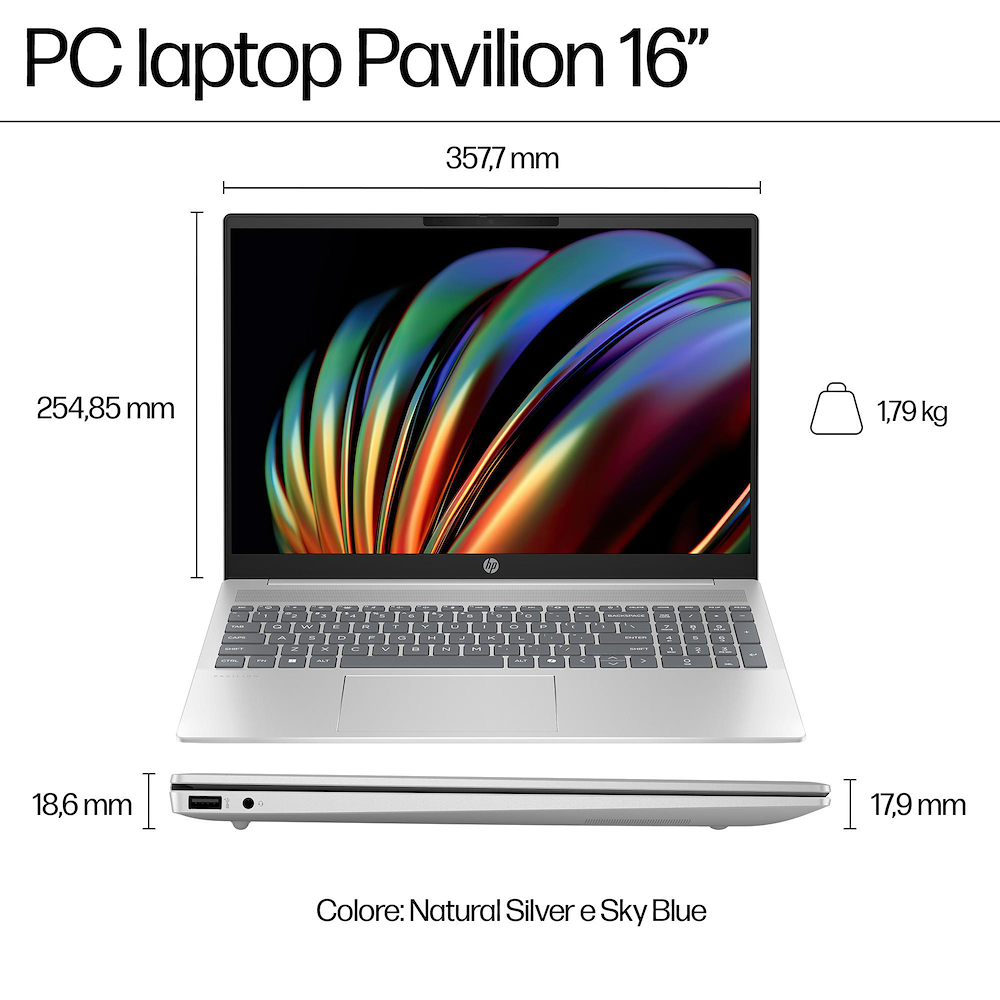 HP 16AF0013NLPAVILION - Notebook  Pavilion 16" Ultra 7