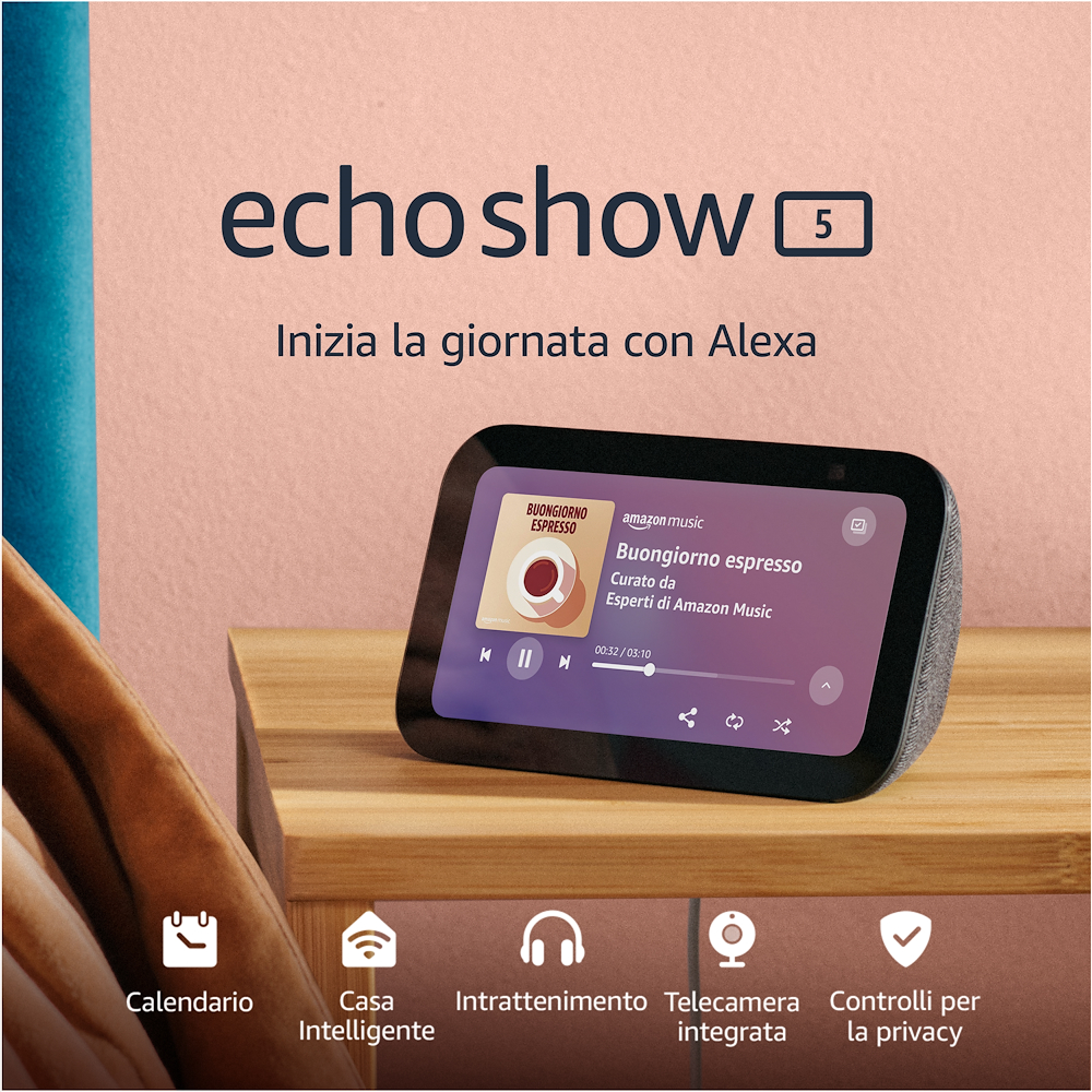 ECHO ECHOSHOW53GENBLACK - Amazon Echo Show 5 (3a Gen) Nero ECHO ECHOSHOW53GENBLACK - Amazon Echo Show 5 (3a Gen) Nero