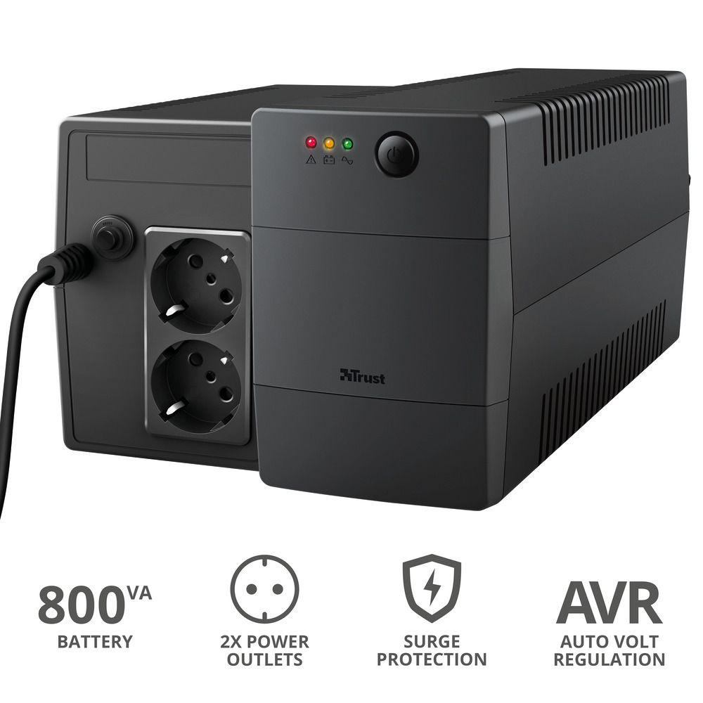 TRUST 23503 - UPS Trust Paxxon 800VA 2Outlets TRUST 23503 - UPS Trust Paxxon 800VA 2Outlets