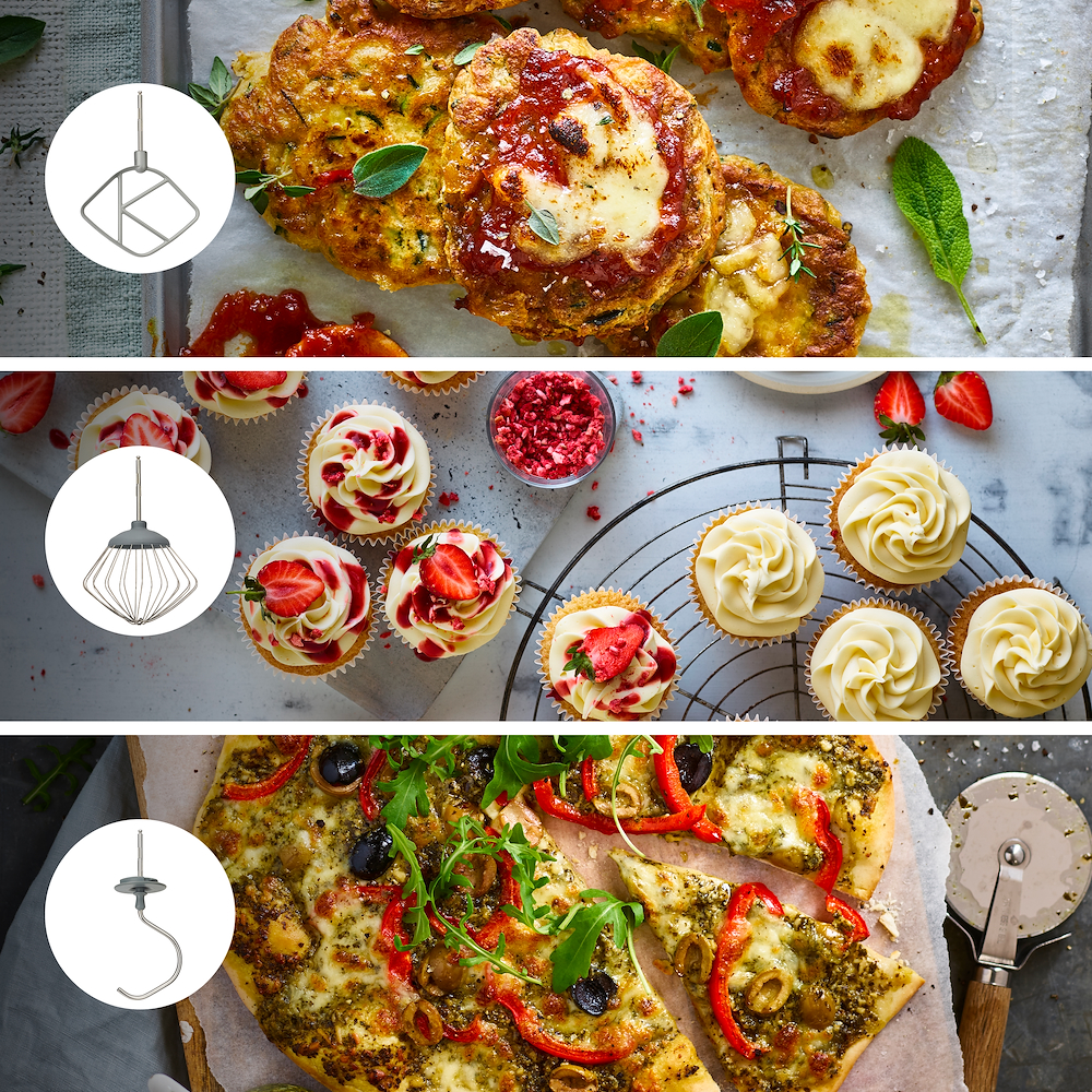 KENWOOD KHC29H0WH - KHC29H0WH 0532147 IMPASTATORE 1000W 4.3LT CIOT.INOX BIANCO