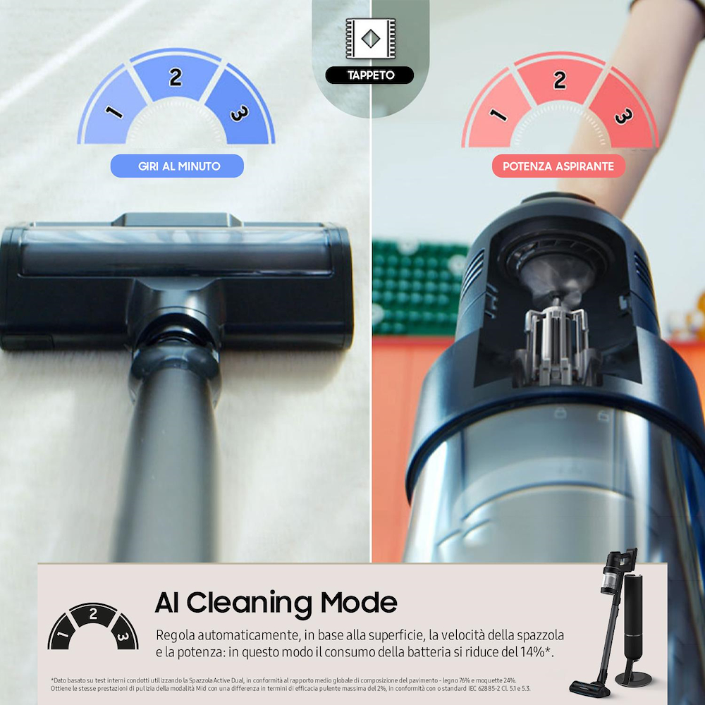 SAMSUNG VS28C9784QK - Samsung BESPOKE Jet AI Aspirapolvere senza fili VS28C9784QK