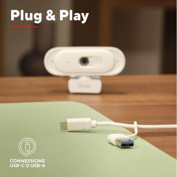 TRUST 26180 - QHD 2K Webcam Weiss