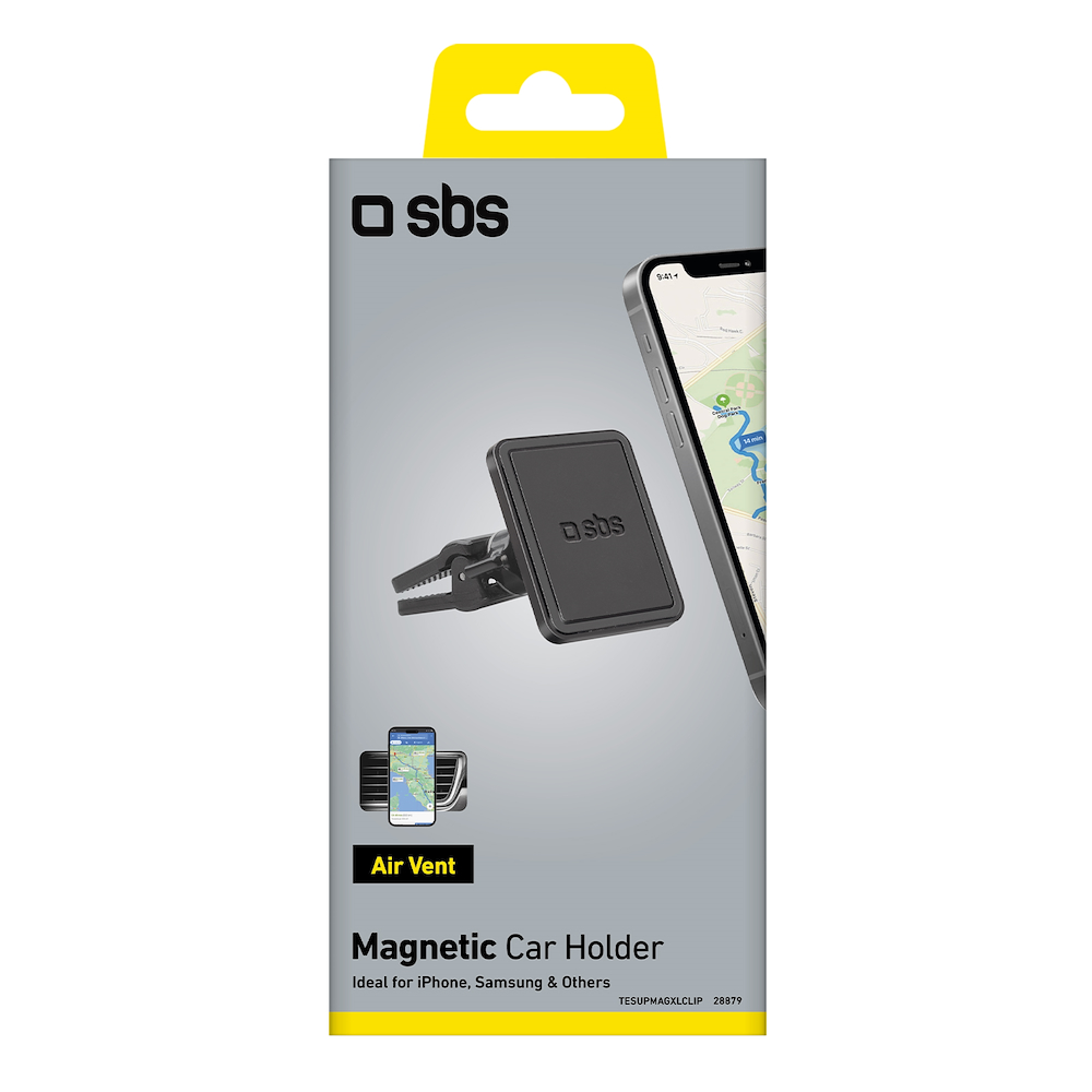 SBS TESUPMAGXLCLIP - Supporto Magnetico Quadrato Auto