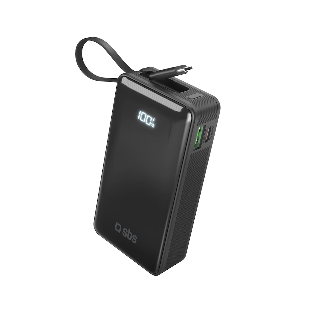 SBS TTBB10000LCDTCPD20K - Power Bank 10000mAh con display