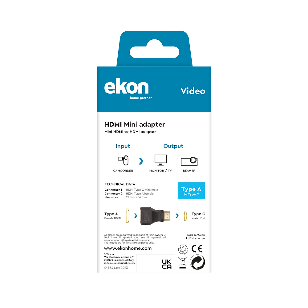 EKON ECVHDMIADFM - HDMI zu Mini HDMI Adapter