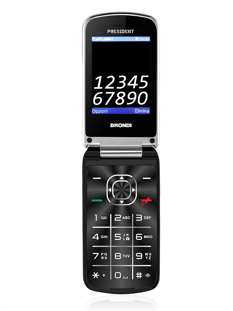 BRONDI PRESIDENTNERO - PRESIDENTNERO 0486183 CELL. QB 3"FLIP 1.3MP FM D.SIM BT NERO