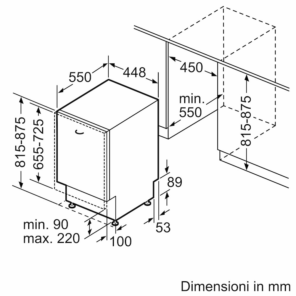 BOSCH SPV2HKX02E - Integrierte Geschirrspülmaschine 45cm