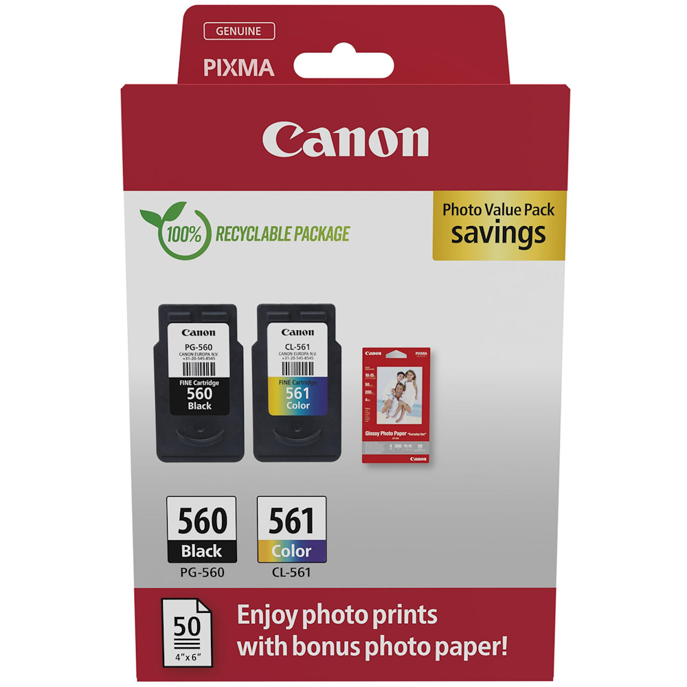 CANON 3713C008 - Multipack Tinte PG-560 und Fotopapier