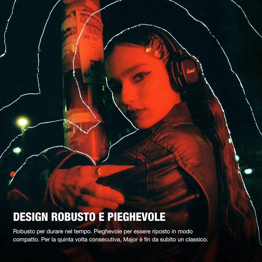 MARSHALL 1006832 - Cuffia Bluetooth Marshall Major V Nera