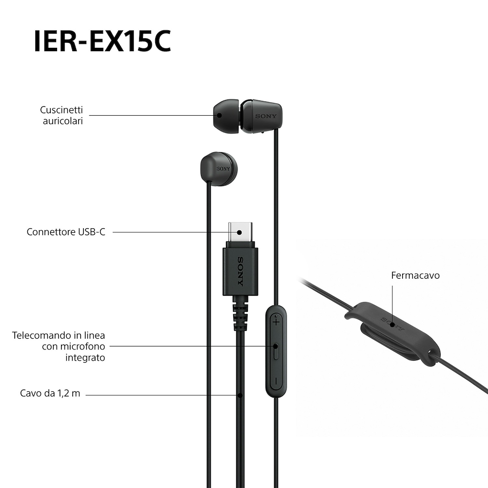 SONY IEREX15CB - In-Ear Kopfhörer USB-C Schwarz