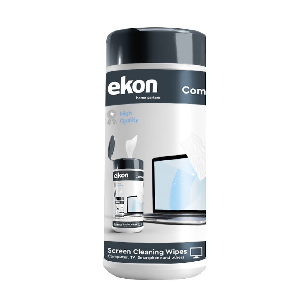 EKON ECCLEAN100WIPES - Feuchttücher für Bildschirme 100St.