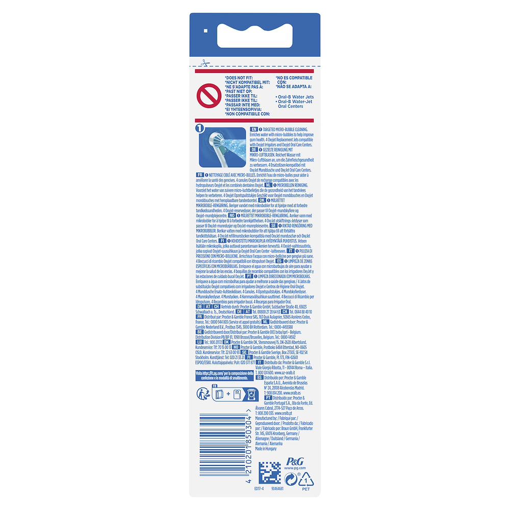 ORAL-B ED174 - Oxyjet Ersatzköpfe 4 Stück