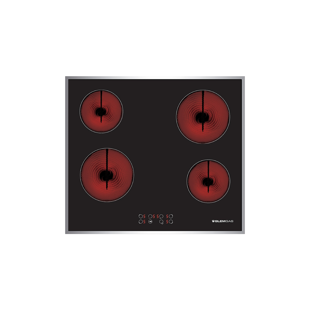GLEM GAS GTH64TCIX2 - Piano Cottura Elettrico 60cm Nero