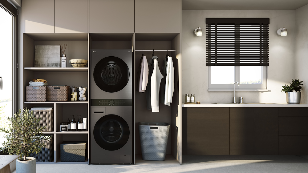 LG WT1210BBF - Waschturm 12/10kg Wi-Fi Schwarz