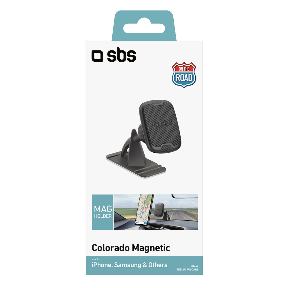 SBS TESUPCRUSCARB - Supporto per auto magnetico black