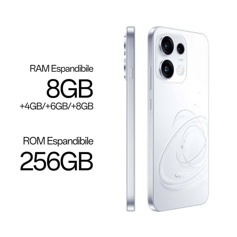 OPPO RENO16F5GPOPWHITE - Smartphone 5G con Tripla Fotocamera