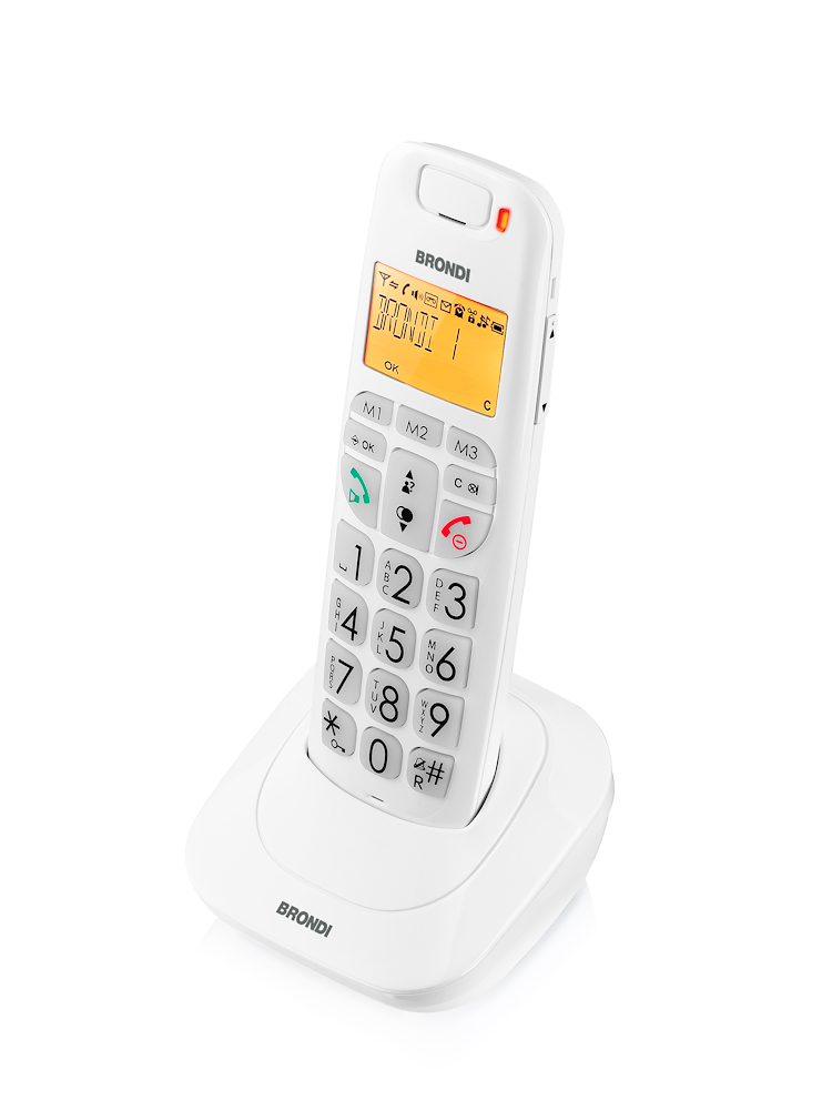 BRONDI BRAVOBRIGHTBIANCO - Telefono Cordless Bravo Bright Illuminato