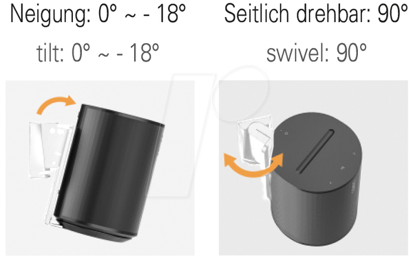 MYWALL X346172 - HS40 2 WANDHALTER FÜR SONOS LAUTSPRECHER ERA 100
