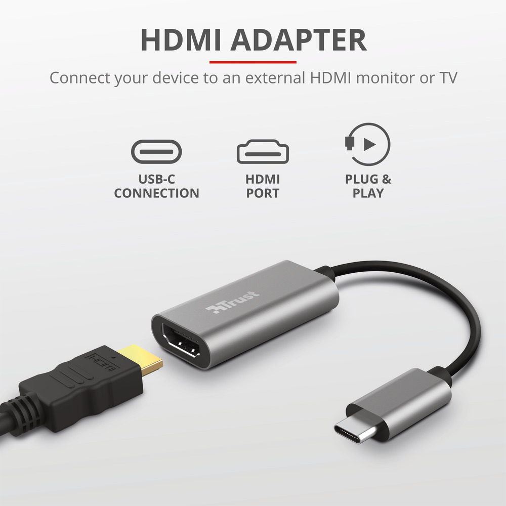 TRUST 23774 - Trust USB-C auf HDMI Adapter
